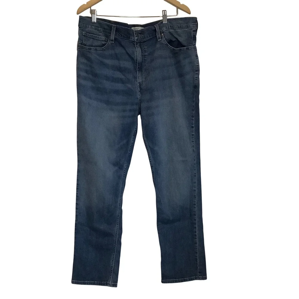 Levi Strauss Signature Gold‎ Slim Mens Jeans Dark Wash Blue Denim Stretch 40x30